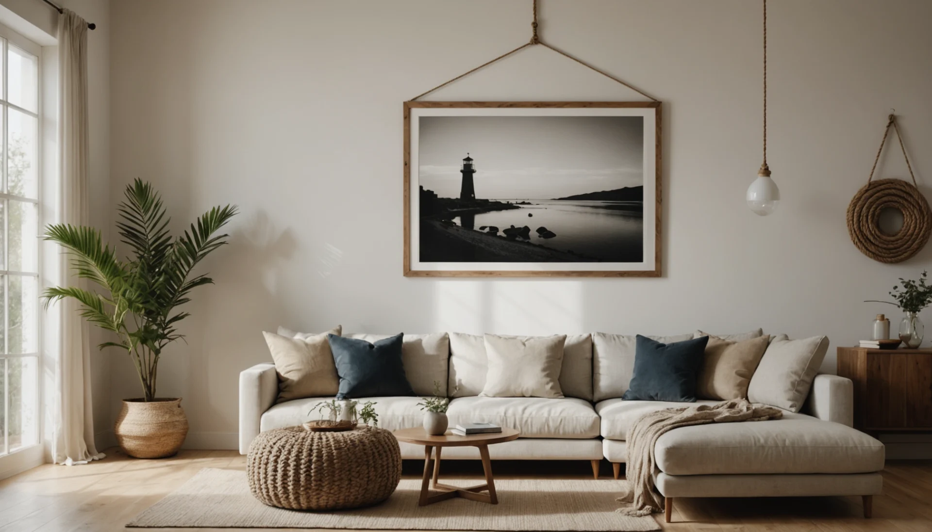 photo accrochée avec une corde