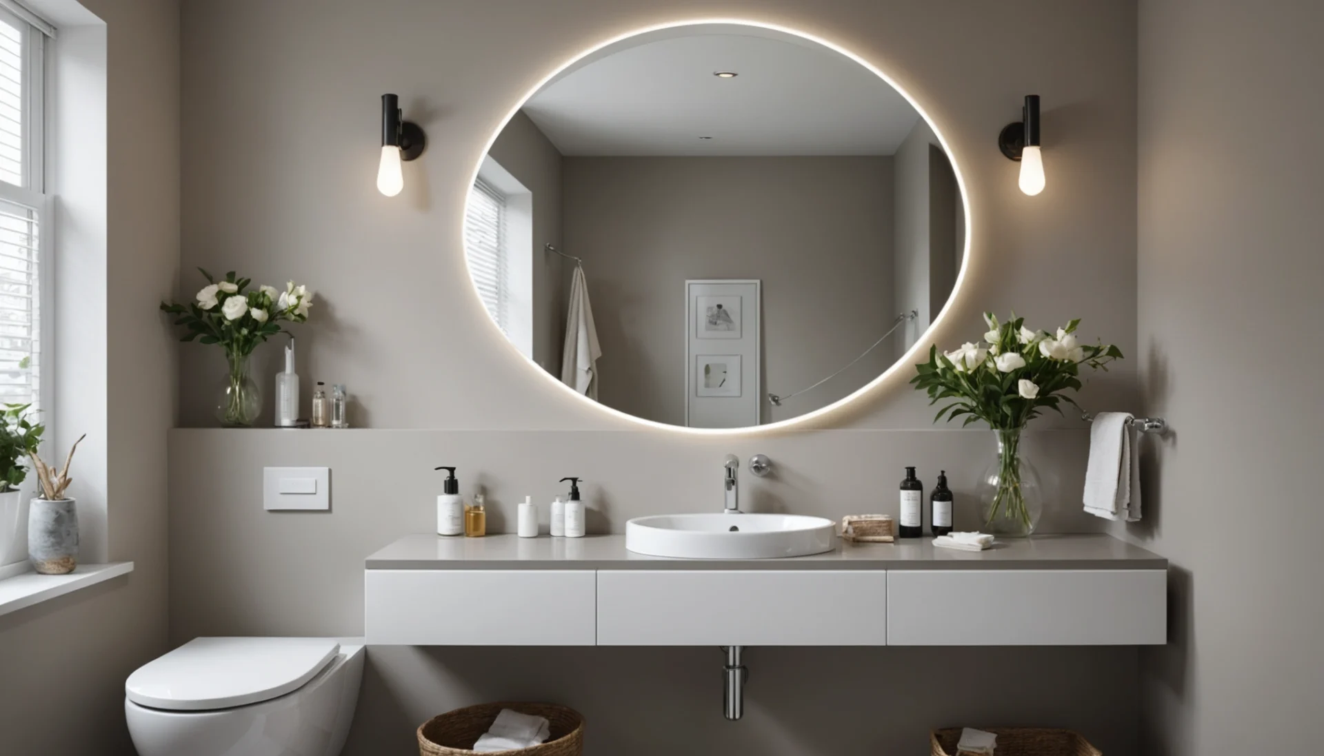 idées pour petite salle de bain avec pente de toit