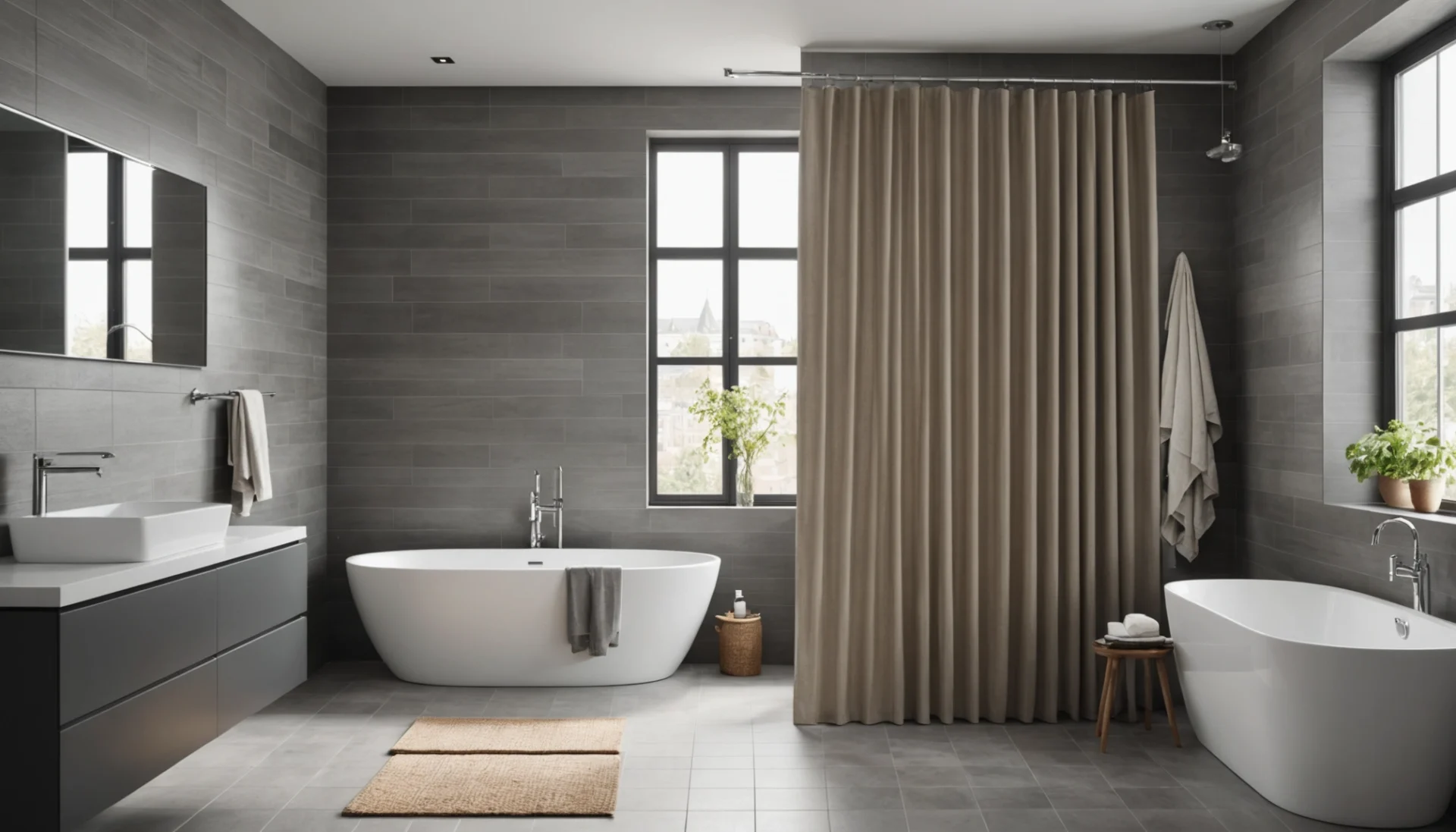 rideau de douche pour baignoire sans percer