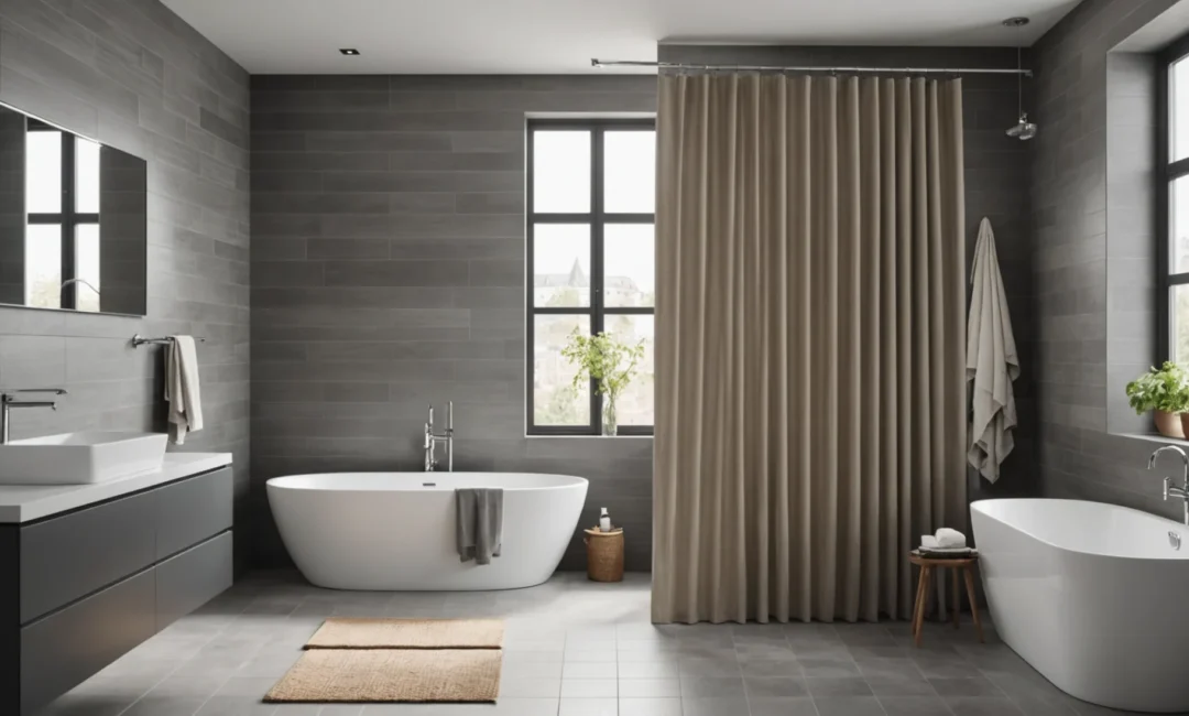 rideau de douche pour baignoire sans percer