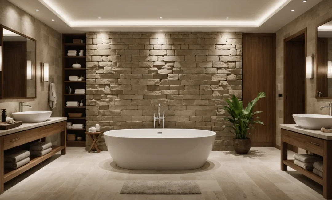 Salle De Bain Bois Et Pierre