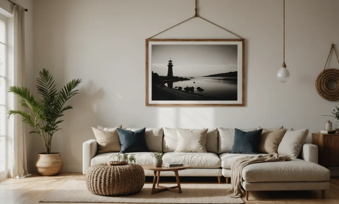 photo accrochée avec une corde